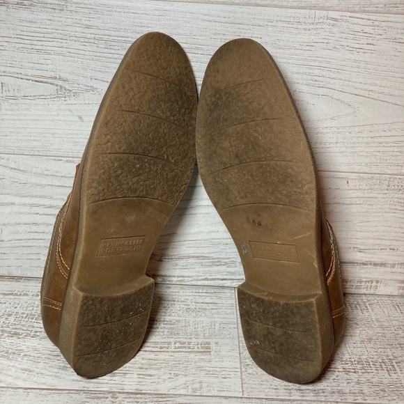 Perry Ellis Men's Sz US 8 M Portfolio Brown Dress Wingtip Pierre Lace Up Shoes - Picture 7 of 8